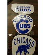 Chicago cubs vinyl decals choose your style blue or white 4x 4 - $4.03 CAD