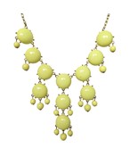J Crew Womens Yellow Bubble Beaded Statement Necklace Costume Jewelry - $33.06 CAD