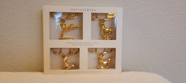 Pottery Barn Prancing Reindeer Place Card Holders Nib - $29.99