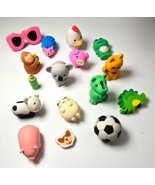 Japanese Puzzle Erasers KAWAII Lot Of 14, Review Photos Carefully - $72.85 MXN