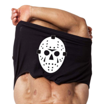 Men’s Jason Hockey Mask Flip Up Halloween Shirt X-Large Black - £11.79 GBP