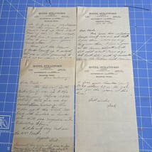Antique Letters Houston Texas 1935 Hotel Stratford Fannin St.  - $693.87 MXN