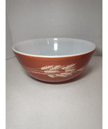 Vintage Pyrex Autumn Harvest Wheat Mixing Bowl #404 Large Nesting 4-Liter - $49.49