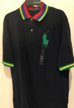 Polo Ralph Lauren Big &amp; Tall  Navy Big Pony Mesh Polo Shirt 2XLT - £66.48 GBP