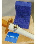 Seidengang Sterling Checkerboard Smoky Topaz CZ Laurel Ring 9 NIB - $1,805.65 MXN
