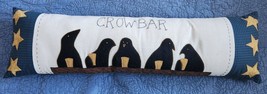 Primitive Folk Art Crow Decorative Pillow Country Accent Lumbar Pillow 31&quot; X 10&quot; - £22.63 GBP