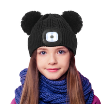 Unisex Winter Beanie Hat with Light for Kids, USB Rechargeable Headlamp ... - $32.34