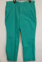 Vintage LL Bean Mens Green Golf Pants 38 - 44 Adjustable Waist USA Made ... - $23.69