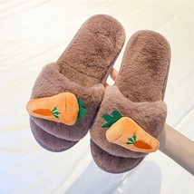 Millffy Plush cute carrot slippers lovely home lady Slippers Female  comfortable - £20.22 GBP