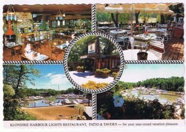 Postcard Klondike Harbour Lights Restaurant Patio &amp; Tavern Bayfield Ontario - $9.89