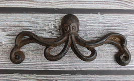 Set Of 4 Cast Iron Rustic Marine Sea Octopus Drawer Cabinet Door Knobs H... - $25.99
