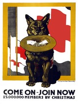 7697.Decoration Poster.Home Room wall design art print.Red Cross.Join today.Dog - £10.30 GBP+