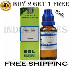 SBL Oleander Dilution 200 CH (30ml) Homeopathic Drop Buy 2 Get 1 Free - $18.99