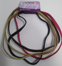 Goody  Elastic Headwraps 5 PCS Beige Black Brown Red Leopard Headbands 08563 - £8.59 GBP