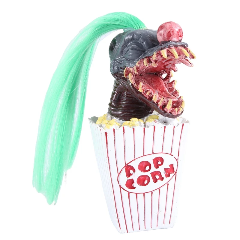 1 Piece Clown Sculpture Popcorn Clown Scary Clown Head Statue Resin Craf... - $22.99