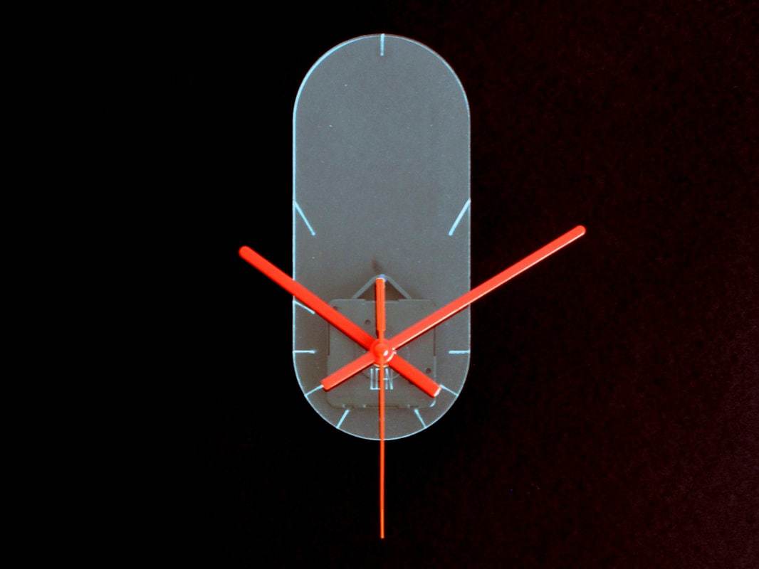 Small Minimalist Wood and Acrylic Wall Clock, Silent Modern Design, Nois... - $33.00