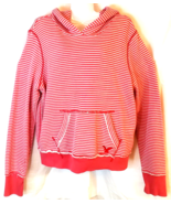 American Eagle Outfitters - Pink Carnation Striped Hoodie Sweatshirt, Si... - £16.82 GBP