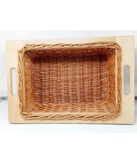 14 5/16&quot; Width Pullout Wicker Baskets with Handles and Beechwood Frame &amp;... - $311.57 CAD