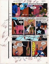1986 Captain America 324 Marvel Comics color guide art page: 1980&#39;s Marvelmania - £56.30 GBP