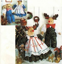Stuffed Christmas Reindeer Bear With Clothes Faith Van Zanten Sew Pattern - £9.41 GBP