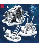 3D Printed STL Miniatures Barricades Set Core Props The Frost City 3 28 ... - $11.78+
