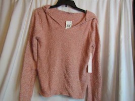NWT Crave Fame Pink Long Sleeve Hooded SOFT Sweater Junior Sz M Org $44 - £6.10 GBP