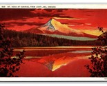 Mount Hood À Sunrise De Lost Lac Oregon Ou Unp Wb Carte Postale Z10 - $3.36