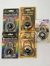 NEW 5 locks lot 4 MASTER LOCK 1500/1512 anti-shim combination locks 1 he... - $13.06