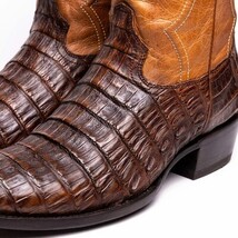 PHOENIX Genuine Caiman Belly Skin Cowboy Boot from the Western Collection Aged M image 4