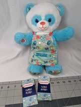 Build a Bear Cubscription Panda Plush Teal Apron 13 Inch Stuffed Animal Toy - £16.87 GBP