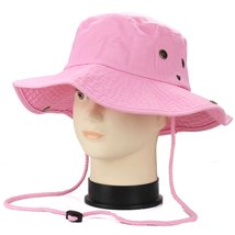 Light Pink Boonie Bucket Hat Cap Hunting Summer Men Sun 100% Cotton Size L/XL - £17.54 GBP