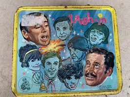 Vintage Aladdin 1970 Rowan &amp; Martin&#39;s LAUGH-IN Tricycle Metal Lunch Box - £53.43 GBP