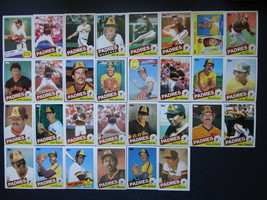 1985 Topps San Diego Padres Team Set of 30 Baseball Cards - £3.92 GBP