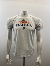 Adidas Tiger Baseball Men&#39;s Small T Shirt White Short Sleeve Crew Neck Tee - $151.07 MXN