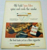 1960 Print Ad Old Gold Filter Cigarettes Fly Fishing Flies Lures - £8.20 GBP