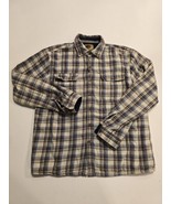 BOSTON TRADERS-Men&#39;s Blue-Brown- Lined Flannel Plaid Luxury Vintage Size... - $27.63