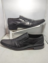Donald Pliner JED Black Stretch Italy Leather Slip On Loafers Shoes Mens Size 10 - £78.05 GBP