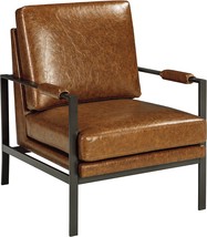 Brown Signature Design By Ashley Peacemaker Mid-Century Modern Faux Leather - £289.86 GBP