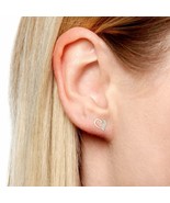 0.30ct Diamond 14k Yellow Gold Heart Shape Women&#39;s Valentine Gift Earrings - £494.32 GBP