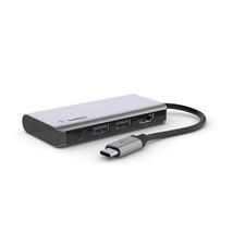 Belkin USB C Hub, 4-in-1 MultiPort Adapter Dock with 4K HDMI, USB-C 100W PD Pass - £56.53 GBP