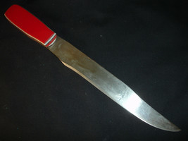 Collectible Fixed Blade Knife With Red Handle - £39.46 GBP