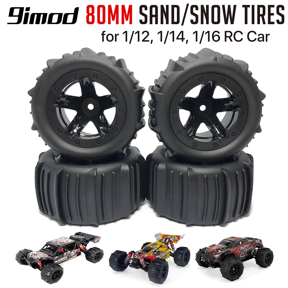 9IMOD RC 1/16 1/14 Snow Sand Paddles Buggy Tires for Wltoys 144001 124018 - £19.03 GBP