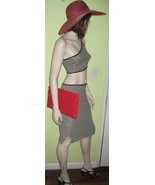 Vintage BETSEY JOHNSON Women&#39;s Ladies Faux Red Leather Clutch Handbag Pu... - $47.86 CAD