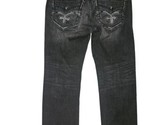 Rock Revival Jeans Black Mens 36x30 Feeney Relaxed Straight 17 Embellish... - $61.75