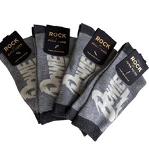 David Bowie Crew Socks Rock Junk Food OSFM Gray Monochrome Music Lot of ... - $12.59