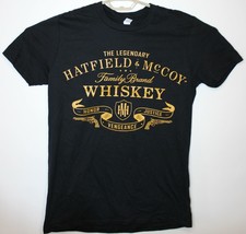 Anvil Adult Medium Legendary Hatfield & McCoy Family Brand Whiskey Black Shirt - $13.97