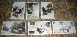 Frances Augusta Walker + Bro. Willard &amp; Horse &amp; Cart (6) Photos, Newton MA - $19.75