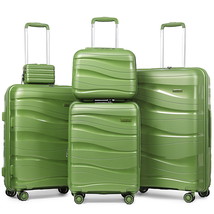 5-Piece Luggage Set PP Hardshell Spinner Suitcase with TSA Lock - $119.99