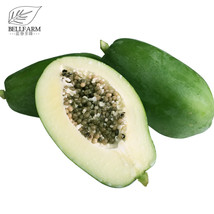 Hot New Bellfarm 6PCS Guangxi Green Skin White Inside Giant Papaya Fruit Seeds H - £4.66 GBP