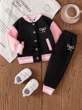 Baby Girl Autumn/Winter New Contrast Color Japanese Fabric Bomber Jacket... - $43.15